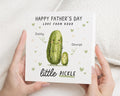 Fathers Day Card from Child, Fathers Day Card for Daddy, Cute Pickle Card, Personalised Fathers Day Card, Daddy and Me Card