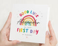 First Day at Nursery Card, Personalised Good Luck Card, Good Luck at Nursery Card, Rainbow Nursery Card for Child, School Card