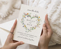 Personalised Save the Date Card, Wildflower Save the Date, Floral Wedding Save the Date Card, Simple Save the Dates