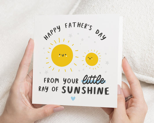 Fathers Day Card from the Kids, Fathers Day Card from Daughter, Cute Fathers Day Card, Little Ray of Sunshine Card for Dad