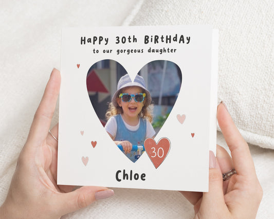 30th Birthday Card for Daughter, Personalised Photo Birthday Card, Daughter Birthday Card, Birthday Card for Her, 30th Photo Card