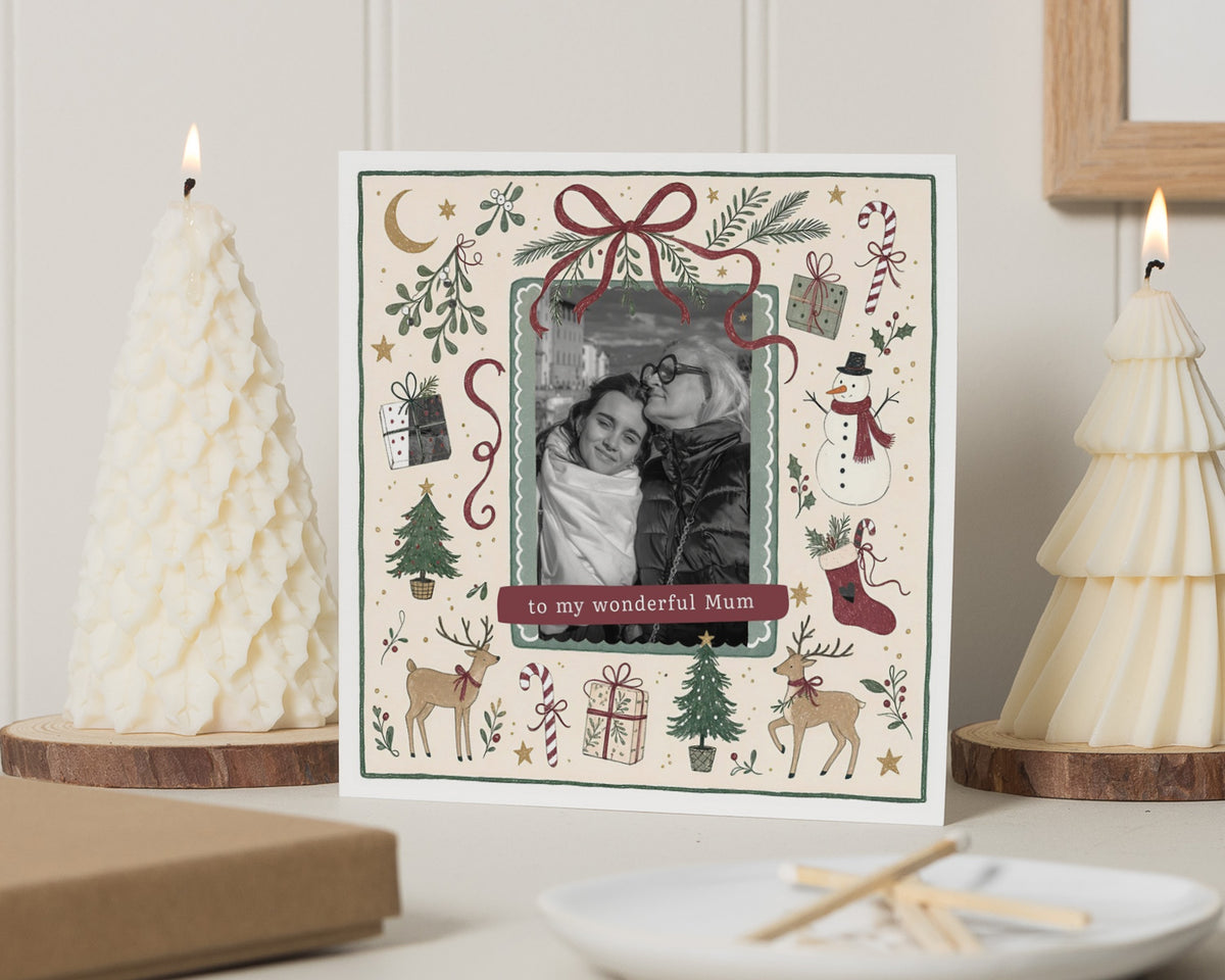 Photo Christmas Card for Mum, Christmas Card for Mum, Mum Christmas Card, Personalised Christmas Photo Card, Xmas Card for Mum
