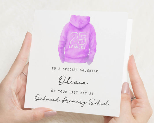 Leavers Card for Daughter, Last Day of School Card, Personalised School Leavers Card, Primary School Leavers Card, Year 6 Leavers Card
