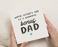Fathers Day Card for Bonus Dad, Step Dad Fathers Day Card, Fathers Day Card for Him, Cute Fathers Day Card, Personalised Card for Dad