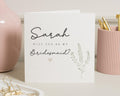 Will You Be My Bridesmaid Card, Personalised Bridesmaid Proposal Card, Bridesmaid Card, Custom Bridal Party Card, Wedding Card