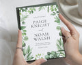 Greenery Wedding Invitations, Botanical Wedding Invite, Sage Green Eucalyptus Invitation Suite, Elegant Garden Wedding Stationery