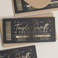 Personalised Gold Foil Scratch Gift Voucher, Taylor Swift Gig Ticket Gift Voucher, Scratch Reveal Gift, Scratch To Reveal, Gig Ticket