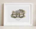 Personalised Wedding Venue Print, Watercolour Venue Illustration, Wedding Gift, Anniversary Gift, Landscape Framed Wall Art
