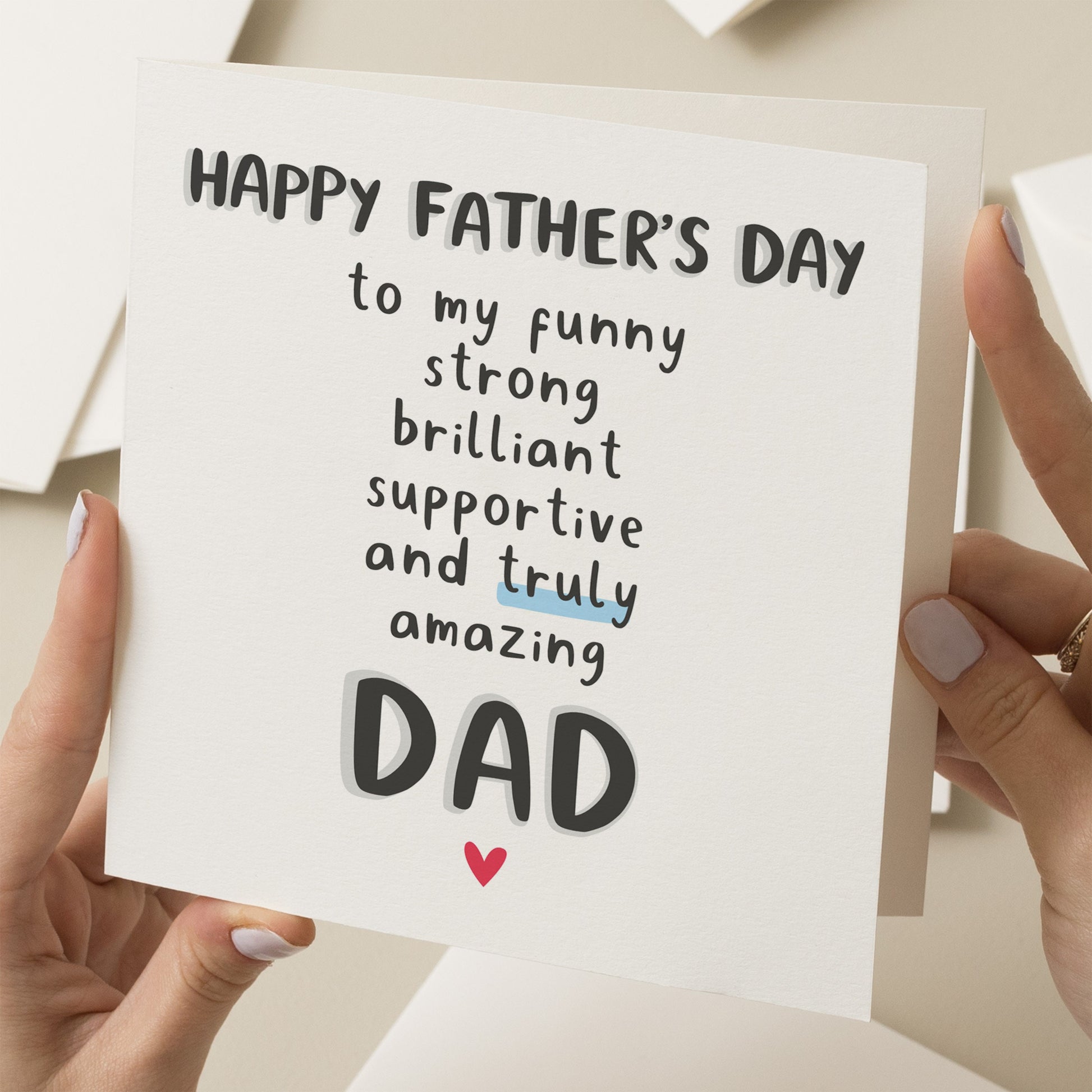 Cute Fathers Day Card For Dad, Poem For Dad Fathers Day Card, Truly Amzing Dad Fathers Day Card, Fathers Day Gifts From From Son, Daughter