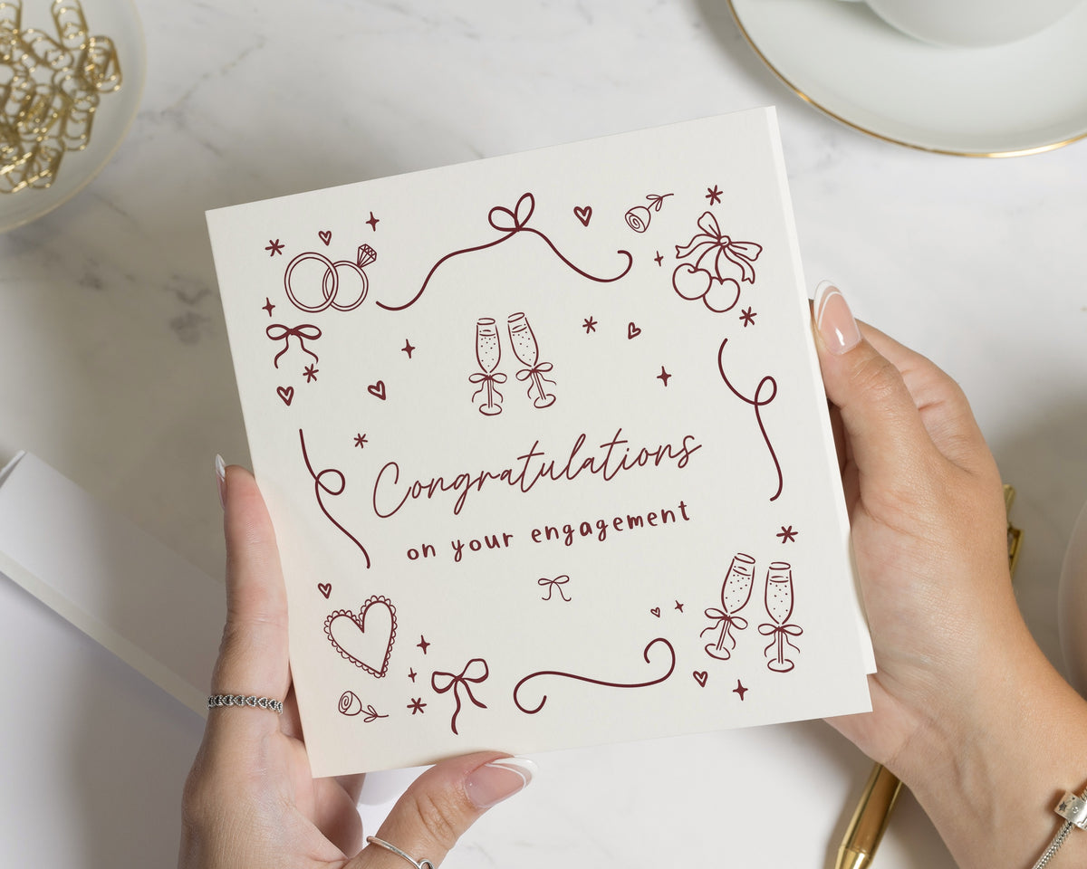 Engagement Card, Congratulations on Your Engagement Card, Newly Engaged Couple Card, Wedding Congratulations Card, Proposal Card for Couple