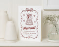 Wedding Card, Personalised Wedding Card, Congratulations Wedding Card, Married Card, Wedding Day Card for Couple, Bride and Groom Card