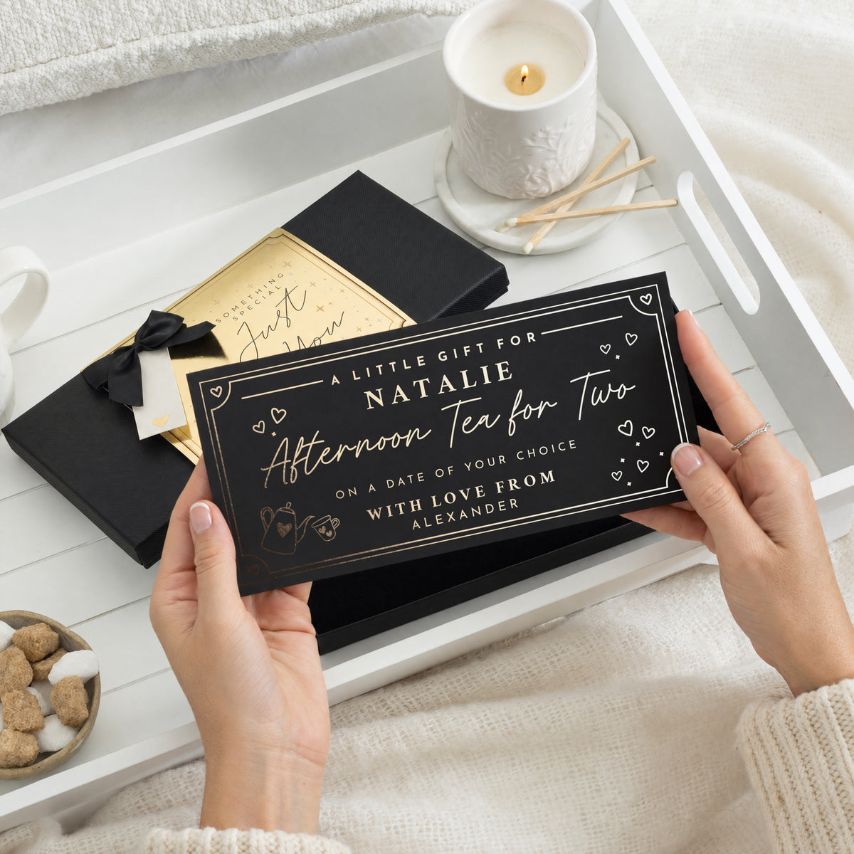 Personalised Gift Voucher, Afternoon Tea Gift Voucher, Afternoon Tea for Two, Gift Experience Voucher, Gift for Her, Mum Birthday Gift