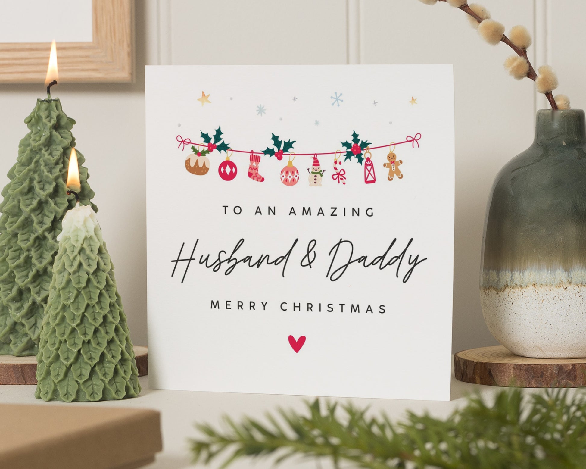 Christmas Card for Husband, Daddy Christmas Card, Husband Christmas Card, Daddy Christmas Card, Personalised Christmas Card for Him