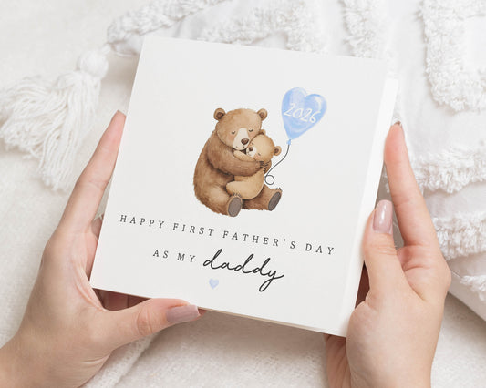 First Fathers Day Card, Fathers Day Card from Baby, Daddy Bear Card, Personalised Fathers Day Card, Cute Bear Card, 1st Fathers Day Card