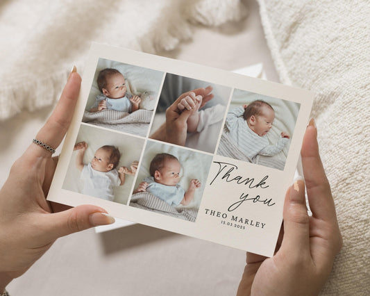 Simple New Baby Thank You Cards, Personalised Thank You Cards New Baby, Baby Photo Thank You Cards, Postcard Thankyou Cards, Thank You Notes