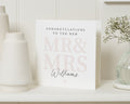 Wedding Card, Personalised Mr And Mrs Card, Congratulations Card, Custom Wedding Card, New Mr And Mrs Wedding Card, Couples Card