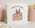 21st Birthday Card, Personalised Birthday Card, Birthday Card for Her, Cute Cake Card, Birthday Card for Daughter, Custom Card