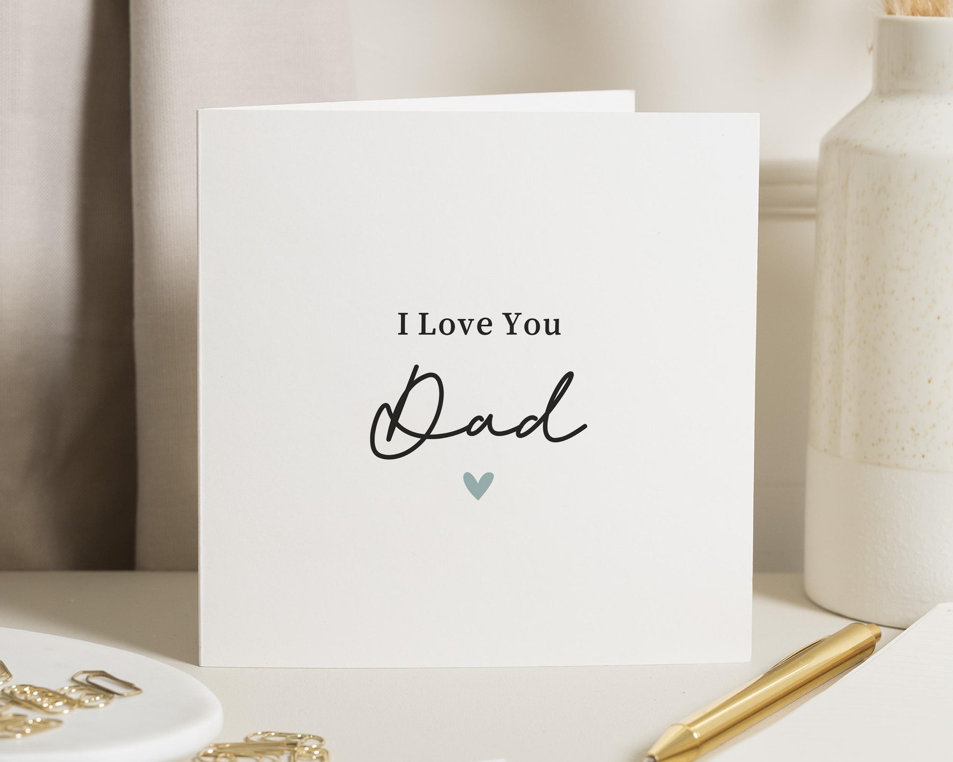 Fathers Day Card for Dad, I Love You Dad Card, Birthday Card for Dad, Card for Him, Personalised Dad Card, Simple Dad Card