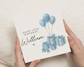 18th Birthday Card for Him, Personalised Birthday Card, Blue Balloons Birthday Card, Birthday Card for Son, 18th Birthday Gift Card
