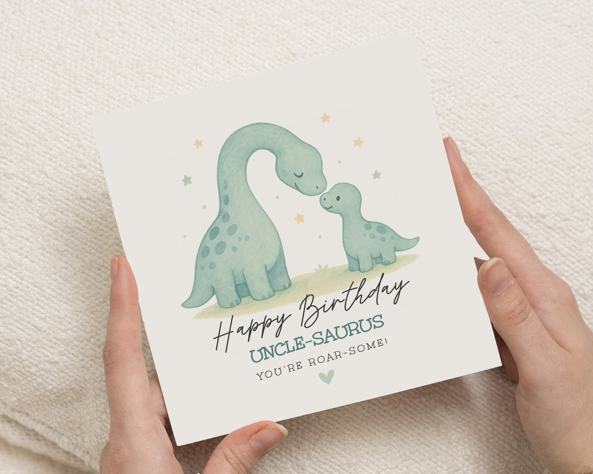 Birthday Card for Uncle, Dinosaur Birthday Card, Uncle Birthday Card, Cute Birthday Card for Him, Uncle Saurus Card, Roarsome Card