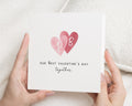First Valentines Day Card, Personalised Valentines Card, Valentines Day Card for Couple, Romantic Card, Custom Initials Card
