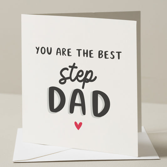 Best Step Dad Fathers Day Card, World&#39;s Best Bonus Dad Card, Best Bonus Dad Fathers Day Gift, Fathers Day Card From Step Kid, Cute Gift