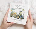 Personalised 3rd Birthday Card for Boy, Dinosaur Birthday Card, Tractor Birthday Card, Birthday Card for Son, 3rd Birthday Cards