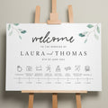 Greenery Timeline Personalised Order of Events, Wedding Timeline Sign, Order Of The Day Sign, Order Of Service Wedding Itinerary 'Laura'