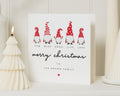 Personalised Family Christmas Card, Merry Christmas Card, Christmas Card for Family, Gonk Christmas Card, Custom Family Card