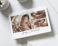 Baby Photo Thank You Cards, New Baby Girl Cards Thank You, Personalised Thank You Cards New Baby Girl, Baby boy Postcard Thankyou Card