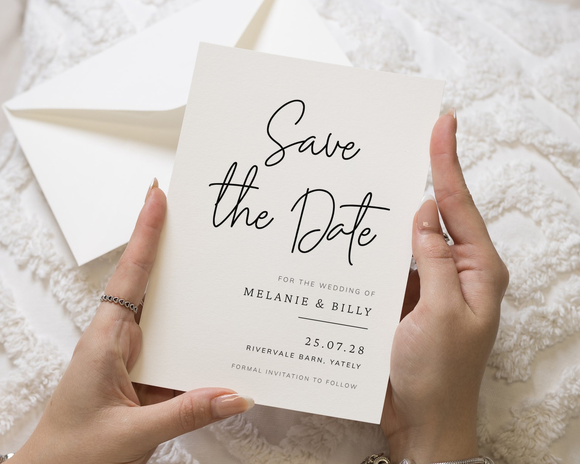 Personalised Save the Date Card, Wedding Save the Date Card, Simple Save the Date Cards, Minimal Save the Dates, Custom Wedding Card