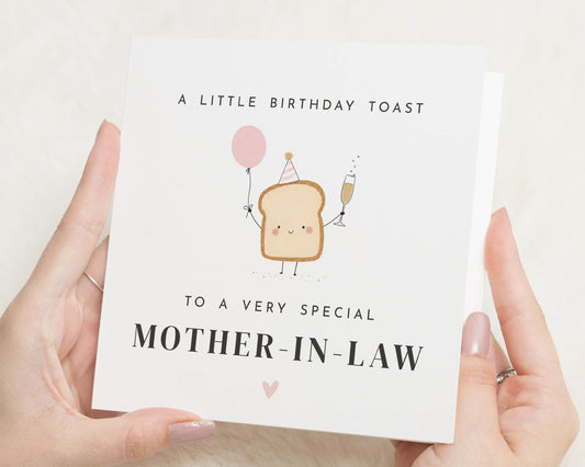 Mother in Law Birthday Card, Birthday Card for Mother in Law, Funny Birthday Card for Her, Cute Birthday Card, Toast Pun Birthday Card