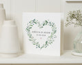 Personalised Wedding Card, Custom Wedding Card, Floral Wedding Card, Anniversary Card, Heart Card, Simple Wedding Card