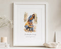 Personalised Family Portrait Print from Your Photo, Custom Family Illustration, Family Name Wall Art, Gift for Parents, New Home Gift