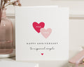 Anniversary Card for Couple, Personalised Anniversary Card, Special Couple Card, Heart Anniversary Card, Custom Names Card