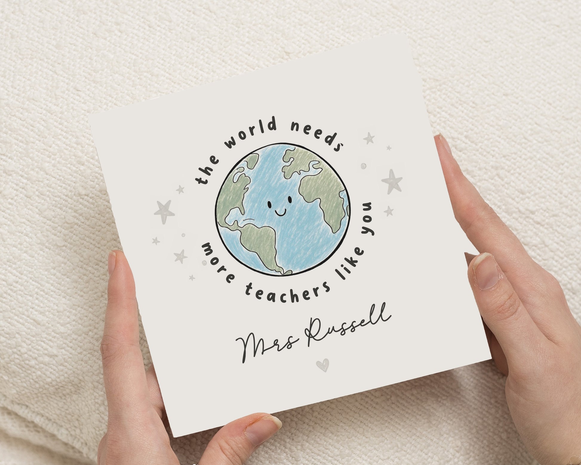 Teacher Thank You Card, Personalised Teacher Card, Thank You Teacher Card, End of Term Card, School Teacher Card, Cute Teacher Card