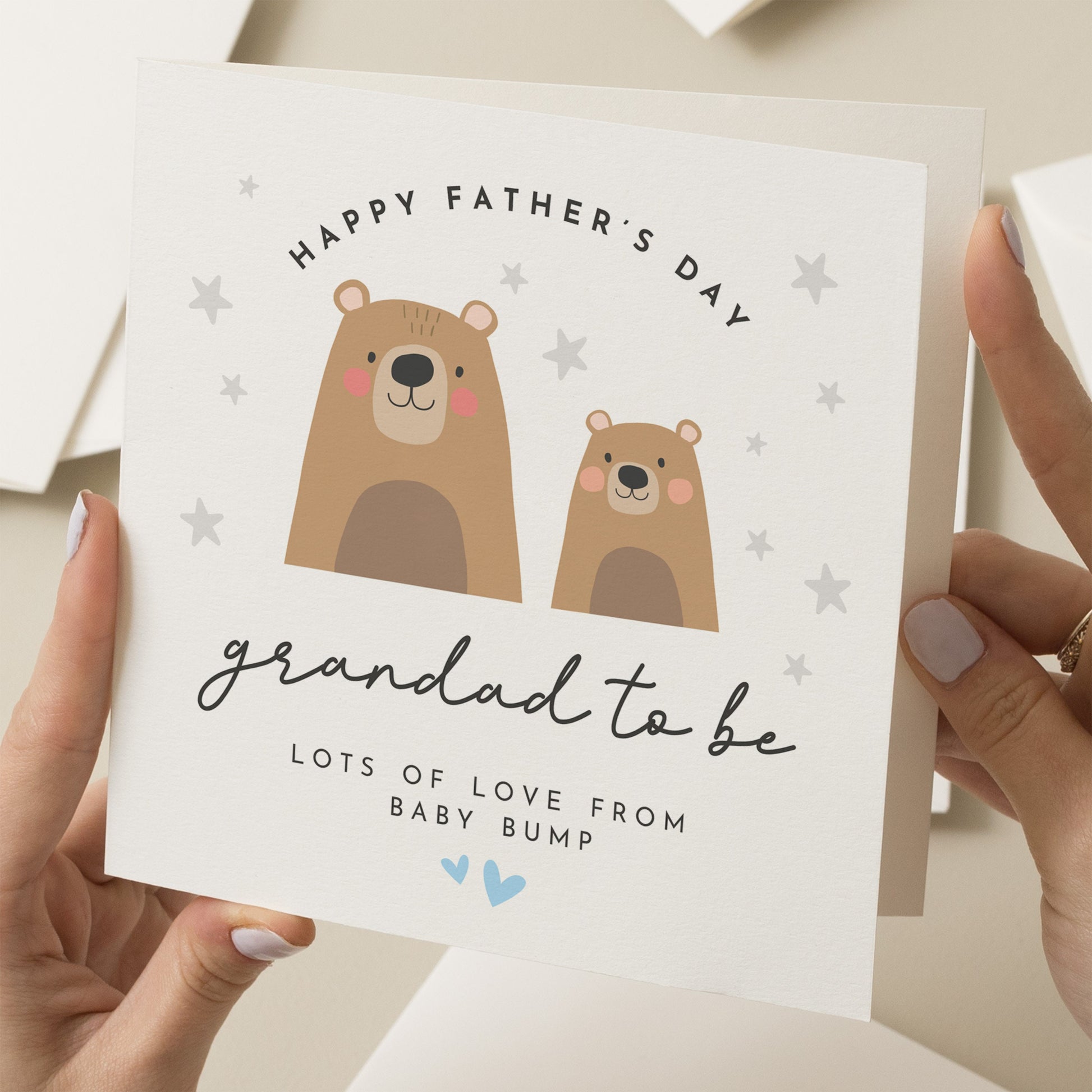 Cute Fathers Day Card For Grandad To Be, Grandad To Be Fathers Day Card, Fathers Day Card From Bump, Cute Card For Grandad From Baby