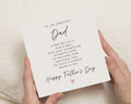 Father's Day Card for Dad, Dad Fathers Day Card, Fathers Day Card from Daughter Son, Poem Card for Dad, Simple Dad Card