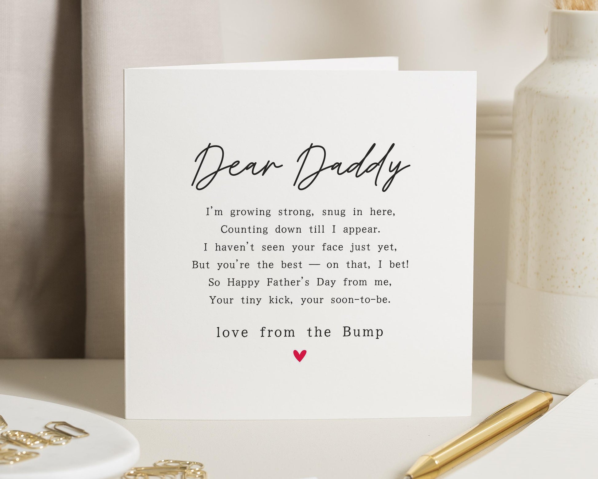 Fathers Day Card from the Bump, Daddy to Be Card, Fathers Day Card for Dad, Personalised Fathers Day Card, Cute Poem Card
