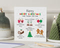 Christmas Card for Nanny, Nanny Christmas Card, Thank You Nanny Card, Cute Christmas Card for Her, Nanny Card from Grandchildren
