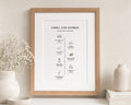 Personalised Adventure Timeline Print, Couple Travel Wall Art, Anniversary Gift, Wedding Gift, New Home Gift, Oak Framed Print With Mount