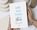 Pregnancy Announcement Card, Personalised Pregnancy Card, New Baby Card, And Then There Were Three Card, Baby Reveal Card