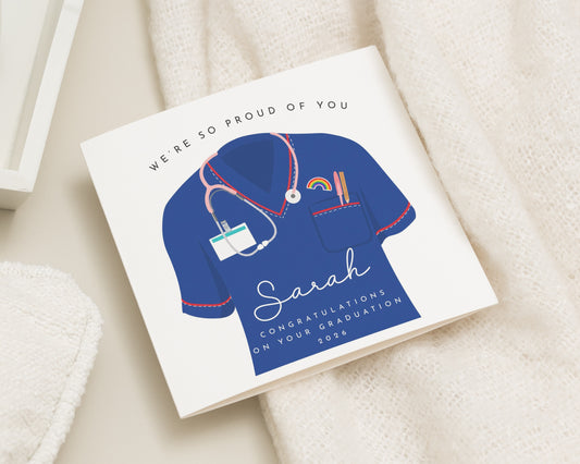 Nurse Graduation Card, Personalised Graduation Card, Nursing Graduate Card, Congratulations Card, Medical Student Card, Doctor Grad Card