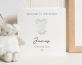 New Baby Card, Personalised Baby Card, Welcome To The World Card, Baby Boy Card, Custom Name Card, Baby Shower Card, Newborn Card