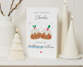 Personalised Christmas Card, Funny Christmas Card, Cute Xmas Card for Partner, Christmas Card for Friend, Pudding Card