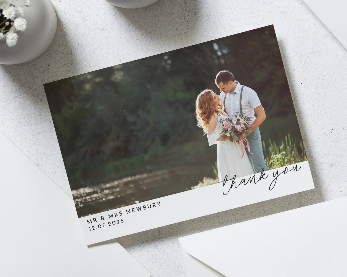 Personalised Wedding Thank You Cards, Photo Wedding Thank You Card, Personalised Photo Thank You Cards, Thank You Card for Wedding
