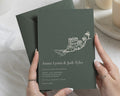 Olive Green Wedding Invitations, Destination Wedding Invites, Mediterranean Coastal Wedding Stationery, Personalised Invitation Suite