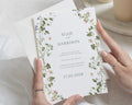 Wildflower Wedding Invitations, Botanical Greenery Wedding Invite, Watercolour Floral Personalised Invitation Suite, Garden Wedding