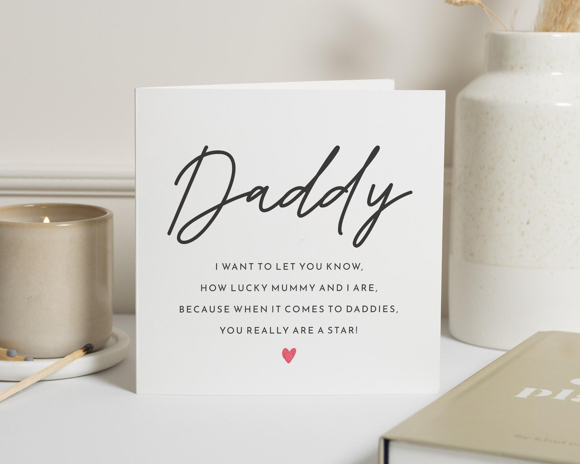 Fathers Day Card for Daddy, Birthday Card for Daddy, Daddy Card from Mummy, Cute Fathers Day Card, Birthday Card for Dad