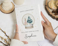Personalised Christmas Card for Girl, Christmas Card for Daughter, Granddaughter Christmas Card, Cute Bunny Christmas Card, Niece Card